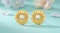 Preview: Golden Daisy Perlenohrstecker Edelstahl vergoldet